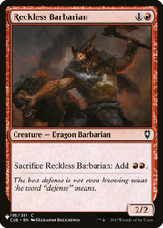 Reckless Barbarian\nPlaneswalker Symbol Reprints\nSingle\nMagic The Gathering