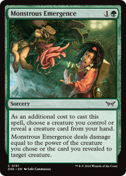 Monstrous Emergence\nDuskmourn: House of Horror\nSingle\nMagic The Gathering