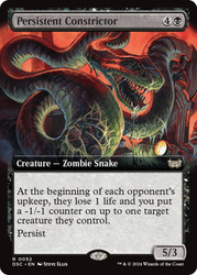 Persistent Constrictor (Extended Art)\nDuskmourn: House of Horror Commander - Variants\nSingle\nMagic The Gathering