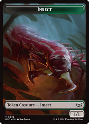 {Insect Token} (Black/Green) // {Shapeshifter Token}\nDuskmourn: House of Horror Commander\nSingle\nMagic The Gathering