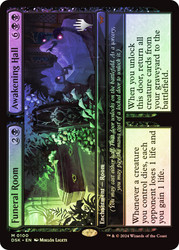 Funeral Room // Awakening Hall (Promo Pack) (Duskmourn: House of Horror)\nPromo: Planeswalker Stamped\nSingle\nMagic The Gathering