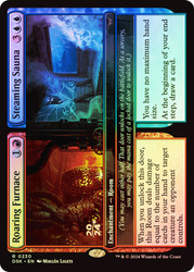 Roaring Furnace // Steaming Sauna (Prerelease) (Duskmourn: House of Horror)\nPromo: Date Stamped\nSingle\nMagic The Gathering