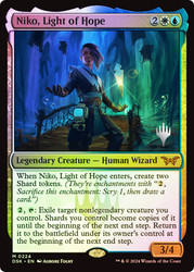Niko, Light of Hope (Promo Pack) (Duskmourn: House of Horror)\nPromo: Planeswalker Stamped\nSingle\nMagic The Gathering