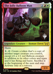 The Jolly Balloon Man (Promo Pack) (Duskmourn: House of Horror)\nPromo: Planeswalker Stamped\nSingle\nMagic The Gathering