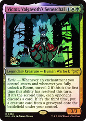 Victor, Valgavoth's Seneschal (Prerelease) (Duskmourn: House of Horror)\nPromo: Date Stamped\nSingle\nMagic The Gathering