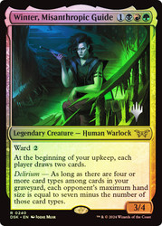 Winter, Misanthropic Guide (Promo Pack) (Duskmourn: House of Horror)\nPromo: Planeswalker Stamped\nSingle\nMagic The Gathering