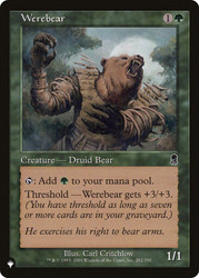 Werebear\nPlaneswalker Symbol Reprints\nSingle\nMagic The Gathering