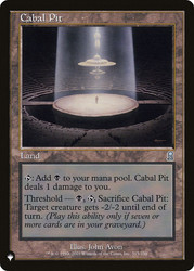 Cabal Pit\nPlaneswalker Symbol Reprints\nSingle\nMagic The Gathering