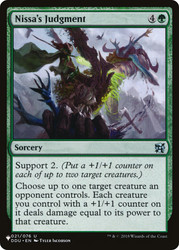 Nissa's Judgment\nPlaneswalker Symbol Reprints\nSingle\nMagic The Gathering