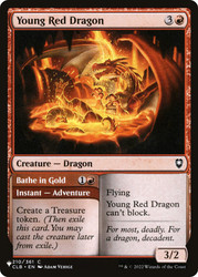 Young Red Dragon // Bathe in Gold\nPlaneswalker Symbol Reprints\nSingle\nMagic The Gathering