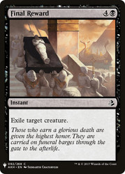 Final Reward\nPlaneswalker Symbol Reprints\nSingle\nMagic The Gathering