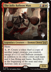 The Jolly Balloon Man (Promo Pack) (Duskmourn: House of Horror)\nPromo: Planeswalker Stamped\nSingle\nMagic The Gathering
