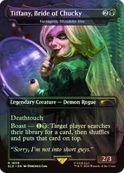 Varragoth, Bloodsky Sire (Tiffany, Bride of Chucky) (Child's Play) (Secret Lair) (Borderless)\nPromo: General\nSingle\nMagic The Gathering