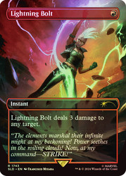 Lightning Bolt (Marvel) (Secret Lair) (#1743) (Borderless)\nPromo: General\nSingle\nMagic The Gathering