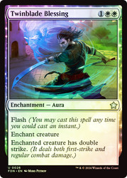 Twinblade Blessing\nFoundations\nSingle\nMagic The Gathering