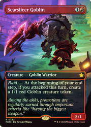 Searslicer Goblin (Borderless)\nFoundations - Variants\nSingle\nMagic The Gathering