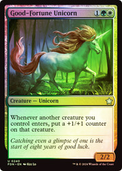 Good-Fortune Unicorn\nFoundations\nSingle\nMagic The Gathering