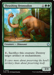 Thrashing Brontodon\nFoundations\nSingle\nMagic The Gathering