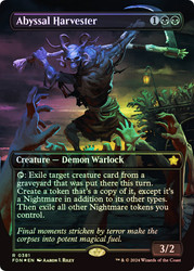 Abyssal Harvester (Borderless) (Mana Foil)\nFoundations - Alternate Foil Variants\nSingle\nMagic The Gathering