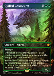 Quilled Greatwurm (Borderless) (Mana Foil)\nFoundations - Alternate Foil Variants\nSingle\nMagic The Gathering