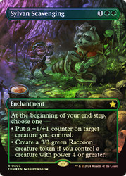 Sylvan Scavenging (Borderless) (Mana Foil)\nFoundations - Alternate Foil Variants\nSingle\nMagic The Gathering