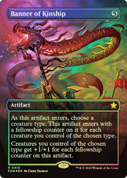 Banner of Kinship (Borderless) (Mana Foil)\nFoundations - Alternate Foil Variants\nSingle\nMagic The Gathering