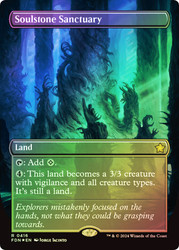 Soulstone Sanctuary (Borderless) (Mana Foil)\nFoundations - Alternate Foil Variants\nSingle\nMagic The Gathering