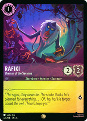Rafiki - Shaman of the Savanna
Azurite Sea
Single
Lorcana