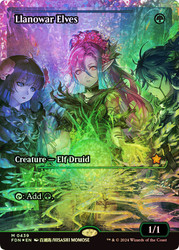 Llanowar Elves (Showcase) (Fracture Foil)\nFoundations - Alternate Foil Variants\nSingle\nMagic The Gathering