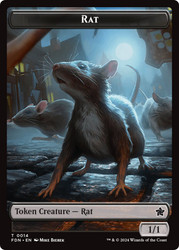 {Rat Token} (#014) // {Zombie Token}\nFoundations\nSingle\nMagic The Gathering