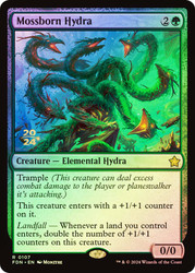 Mossborn Hydra (Prerelease) (Foundations)\nPromo: Date Stamped\nSingle\nMagic The Gathering