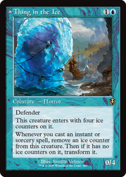 Thing in the Ice // Awoken Horror (Retro Frame)\nInnistrad Remastered - Retro Frame\nSingle\nMagic The Gathering