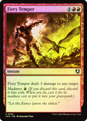 Fiery Temper\nInnistrad Remastered\nSingle\nMagic The Gathering