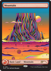 Mountain (Secret Lair) (#1481) (Borderless)\nPromo: General\nSingle\nMagic The Gathering