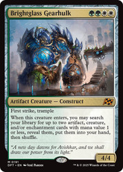 Brightglass Gearhulk\nAetherdrift\nSingle\nMagic The Gathering