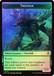 {Treefolk Token} // {Wrenn and Seven Emblem}\nInnistrad Remastered\nSingle\nMagic The Gathering
