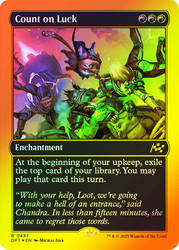 Count on Luck (First Place Foil)\nAetherdrift - Alternate Foil\nSingle\nMagic The Gathering
