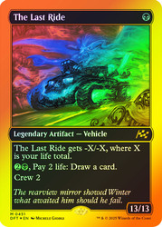 The Last Ride (First Place Foil)\nAetherdrift - Alternate Foil\nSingle\nMagic The Gathering