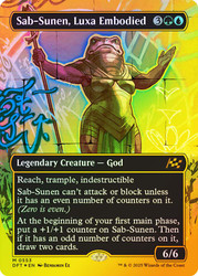 Sab-Sunen, Luxa Embodied (Borderless) (First Place Foil)\nAetherdrift - Alternate Foil Variants\nSingle\nMagic The Gathering