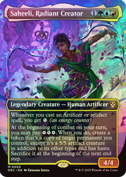 Saheeli, Radiant Creator (Borderless)\nAetherdrift Commander - Variants\nSingle\nMagic The Gathering