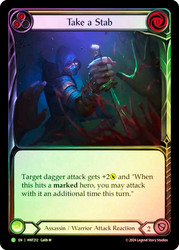 Take a Stab (Yellow)
The Hunted
Single
Flesh and Blood