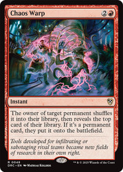 Chaos Warp\nAetherdrift Commander\nSingle\nMagic The Gathering