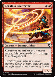 Reckless Fireweaver\nAetherdrift Commander\nSingle\nMagic The Gathering
