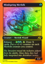 Mindspring Merfolk (First Place Foil)\nAetherdrift - Alternate Foil\nSingle\nMagic The Gathering