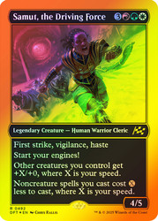Samut, the Driving Force (First Place Foil)\nAetherdrift - Alternate Foil\nSingle\nMagic The Gathering