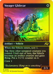 Voyager Glidecar (First Place Foil)\nAetherdrift - Alternate Foil\nSingle\nMagic The Gathering