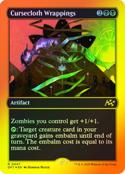 Cursecloth Wrappings (First Place Foil)\nAetherdrift - Alternate Foil\nSingle\nMagic The Gathering