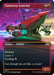 Clamorous Ironclad (Borderless)\nAetherdrift - Variants\nSingle\nMagic The Gathering