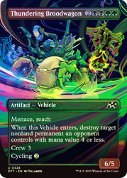Thundering Broodwagon (Borderless)\nAetherdrift - Variants\nSingle\nMagic The Gathering
