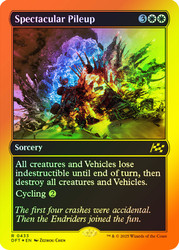 Spectacular Pileup (First Place Foil)\nAetherdrift - Alternate Foil\nSingle\nMagic The Gathering